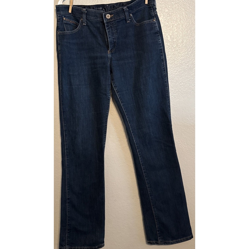 Wrangler Q Baby Ultimate Riding Jeans 11/12 x 34 Stretch Denim Dark Wash Western